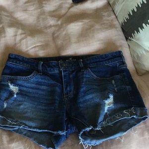 Dark wash Hollister jean shorts